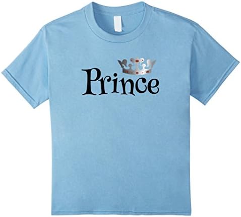 Kids Prince and Princess Shirts Matching Couple Outfits Tees 4 Baby Blue