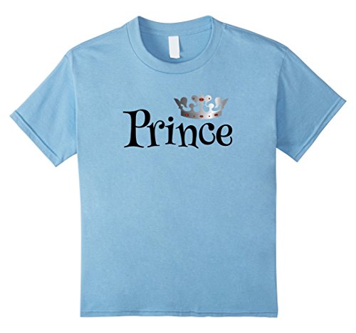 Kids Prince and Princess Shirts Matching Couple Outfits Tees 4 Baby Blue