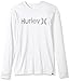 Hurley Men's One & Only Push Thru Graphic Long Sleeve Tee Shirt, White//Black, XL