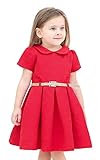 Lilax Little Girls' Flocked Occasion Dress with