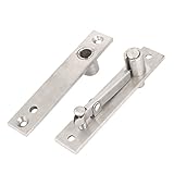 Uxcell a15121400ux0384 360° Door Pivot Hinge Furniture Hardware 360° Pivot Door Hinge Silver Tone 21Cm Long