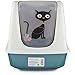 SO PHRESH Royal Teal Open Cat Litter Box, Large