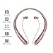 Bluetooth Headphones Bluenin Neckband Retractable Wireless Headphones Sports Sweatproof Earbuds Noise Cancelling Earphone w/Mic for Cellphones (rose gold)