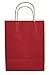 GSSUSA Gift Bags Medium 8x4.75x10.5 Red Paper Bags with Handles Bulk 100 Pack, Kraft Paper Bags for Shopping, Retail, Business, Boutique, Grocery, Merchandise, Restaurant To Go Take Out Bags