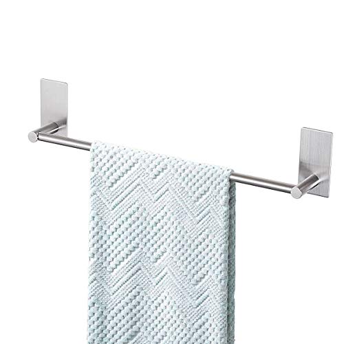 Bathroom Towel Bar No Drill Stick On Rack SelfAdhesive Stainless Steel