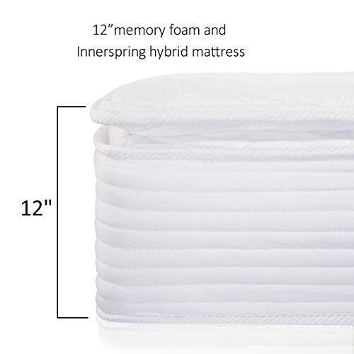TASTELIFE-12-Inch-Queen-Hybrid-Mattress-Pocket-Spring-Hybrid-Mattress-with-CertiPUR-US-Certified-Foam-for-More-Pressure-Relief-Sleeping-Supportive-Than-Memory-Foam-Innerspring-Mattress-in-a-Box