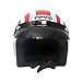 MMG Motorcycle Cruiser 3/4 Shell Open Face Helmet Snap-On Visor, Stars and Stripes American Patriot Medium, Includes Goggles