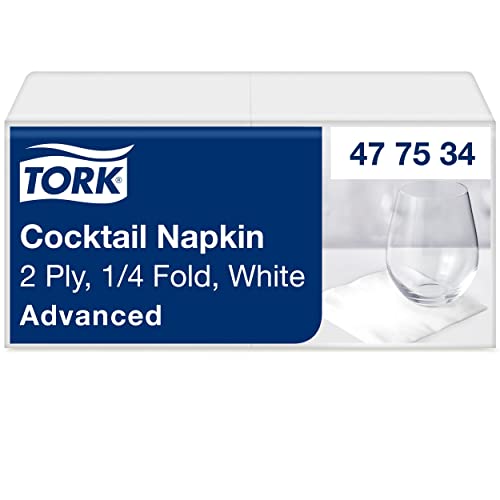 Tork Napkin Cocktail 1/4 Fold 2-ply 24 cm x 24 cm 200 Napkins 477534