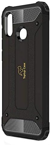 Toptup Case Huawei Rugged Armor Protection Shockproof Phone Back Bumper Cover Cases for Honor Play 2018 (Black)