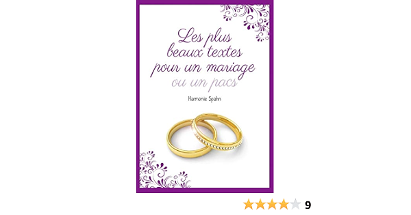 Le Petit Livre De Les Plus Beaux Textes Pour Un Mariage Spahn Harmonie Books
