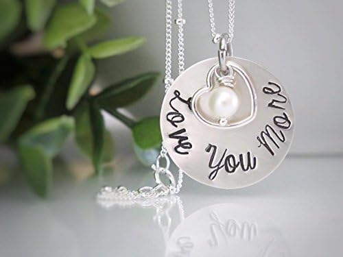 Sterling Silver Love You More Necklace for Women - Mom Necklace - Gift for Mom - Gift for Her - Personalized Jewelry