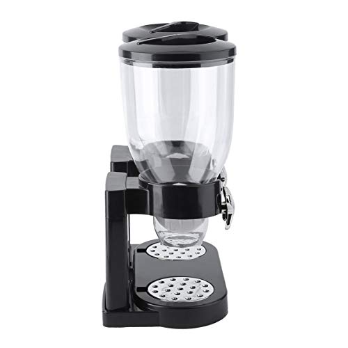 Double Chambers Dry Food Cereal Dispenser Airtight Kitchen Storage Twin Container Dual Control For Oatmeal Candy Granola Nuts