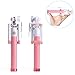 Selfie Stick, Wired Selfie Stick, Aeeque Universal Extendable Monopod Selfie Stick for iPhone X /iPhone 8 /8 Plus /iPhone 7 / 7 Plus/ Galaxy Note 8 /S8 /S8 Plus / S7 S6 Edge Google LG Huawei, Pink