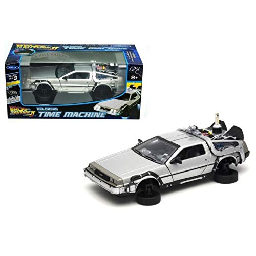 OPO 10 - DELOREAN flying car (with flying wheels) from the film BACK TO THE FUTURE II - scale 1:24 - Ref 22441FV