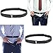 2 Pack Belt Style Shirt Stays for Men Women Police Military, Adjustable Elastic(Black)
