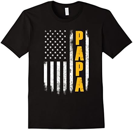 Mens 2017 Proud Papa Fathers Day Gifts Shirt From Grandchildren XL Black