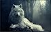 Van Eyck White Wolf Oil Painting Prints on Canvas Abstract Wall Art Picture for Home Decorations(50cm x 70cm Unframed)