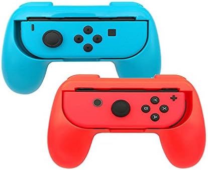 Nintendo Switch Joy-Con Grip Controller - 2 Pack Wear-resistant Joy con Handle Grips Accessory Kit Blue+Red EC002L