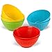 PLASKIDY Plastic Bowls Set of 8-28 Ounce Children Plastic Cereal Bowls Microwave Dishwasher Safe Plastic Soup Bowls - BPA Free Kids Bowls 4 Bright Colors (2 of Each Color)