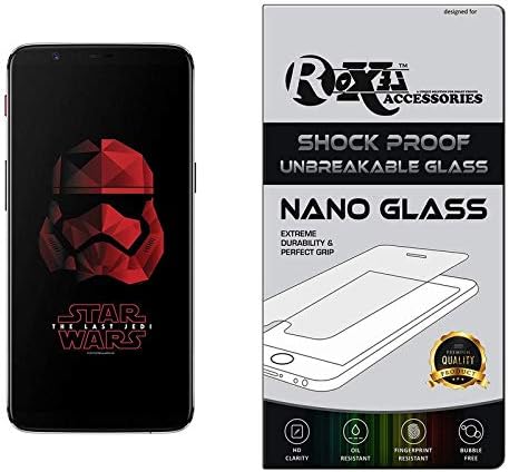 Roxel® OnePlus 5T Flexiable Nano Glass Screen Protector With Unbreakable Nano Film Glass [ Better Than Tempered Glass ] Screen Protector for OnePlus 5T (Star Wars Limited Edition, Sandstone White, 8G