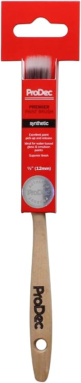 ProDec Premier Trade 0.5 inch Synthetic Paint Brush for Emulsion Gloss Satin view 2