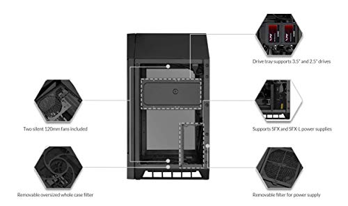 SilverStone Technology Mini-ITX Computer Case with Tempered Glass and Vertical Design LD03B