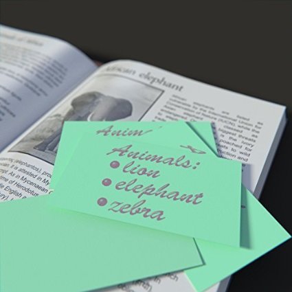 Debra Dale Designs - Standard 110# Index Card Stock - Blank Flash Cards Single Hole Punched with Five (5) Metal Binder Rings - 3.5" x 2" Inches - Six (6) Pastel Colors - Storage Filing Box of 1,100 - Thumbnail 2