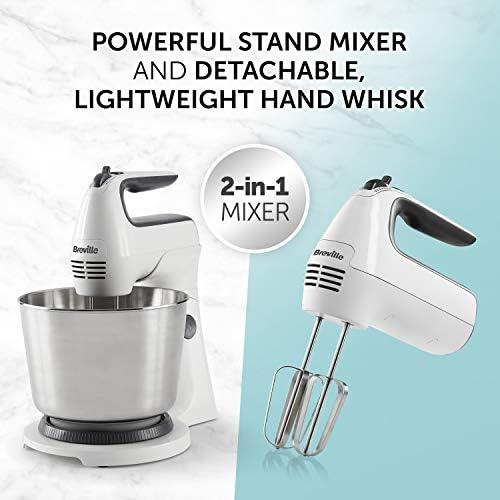 Breville Classic Combo Stand and Hand Mixer, Electric Hand Whisk and