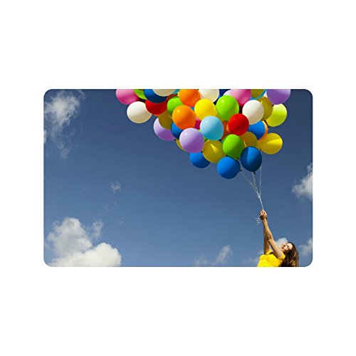 Colorful Balloon Custom Doormat by Castle Mats, Non-Slip, Durable, Made Using Odor-Free Natural Fibers 23.6''(L)X15.7''(W)