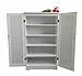 Homecharm-Intl 23.6x12.8x39.8-Inch Storage Cabinet,2 Louvered Doors,White(HC-005)