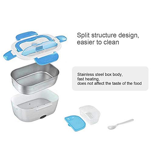 Umiwe Portable 12V Car Use Electric Heating Lunch Box Bento Meal Heater Food Warmer with Removable Stainless Steel Container - Food Grade Material 40W