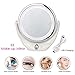 Makeup Mirror, Broadcare Double Sided Lighted Vanity Mirror, 1x/5x Magnifying Mirror with Lights Travel