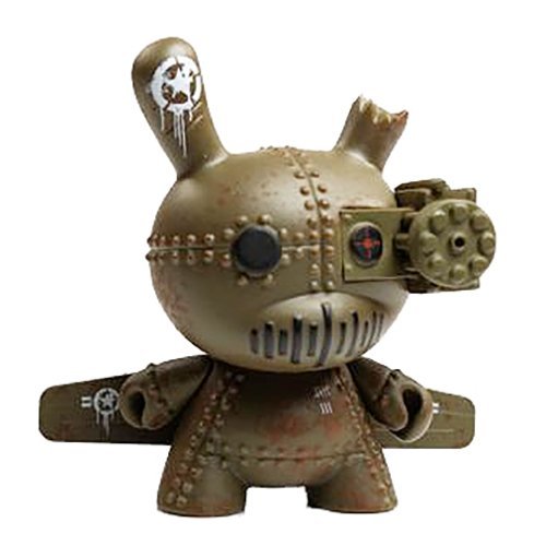 Kidrobot Dunny Art of War DrilOne Green Tank Destroyer 1/20 (Opened to Identify)
