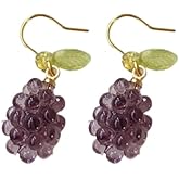 Funny Fruit Drop Dangle Earrings Cute 3D Simulation Red Apple Cherry Lemon Peach Earrings Resin Charm Trendy Birthday Teacher Jewelry Gift for Women