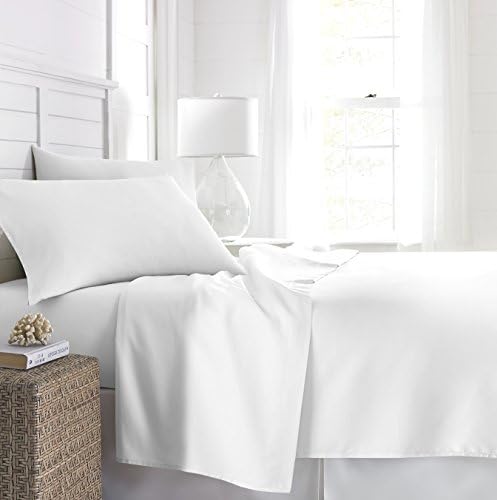 Luxe Boutique Hotel Collection Hypoallergenic Egyptian King Sheet and Pillow Case Set with Deep Pockets, White