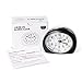 MEKO Alarm Clocks for Bedrooms, Small Battery Powered Travel Clock with Snooze and Nightlight, Silent No Ticking Bedside Clock(Black)