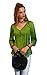 Angashion Women's Off Shoulder Lace Splice Loose Trim Casual Henley Blouse T-Shirt Tops