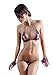 LATUD Sexy Lady Three point Cupless Open Bust Harness T-back Lingerie, Purple, One Size
