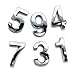 AQUEENLY Custom Mailbox Numbers and House Number, 0-9 ABS Plating Self Stick Numbers for Home House Mailbox Apartment Address Sign, Silver
