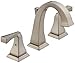 Delta Faucet Dryden Widespread Bathroom Faucet Brushed Nickel, Bathroom Faucet 3 Hole, Bathroom Sink Faucet, Metal Drain Assembly, Stainless 3551LF-SS