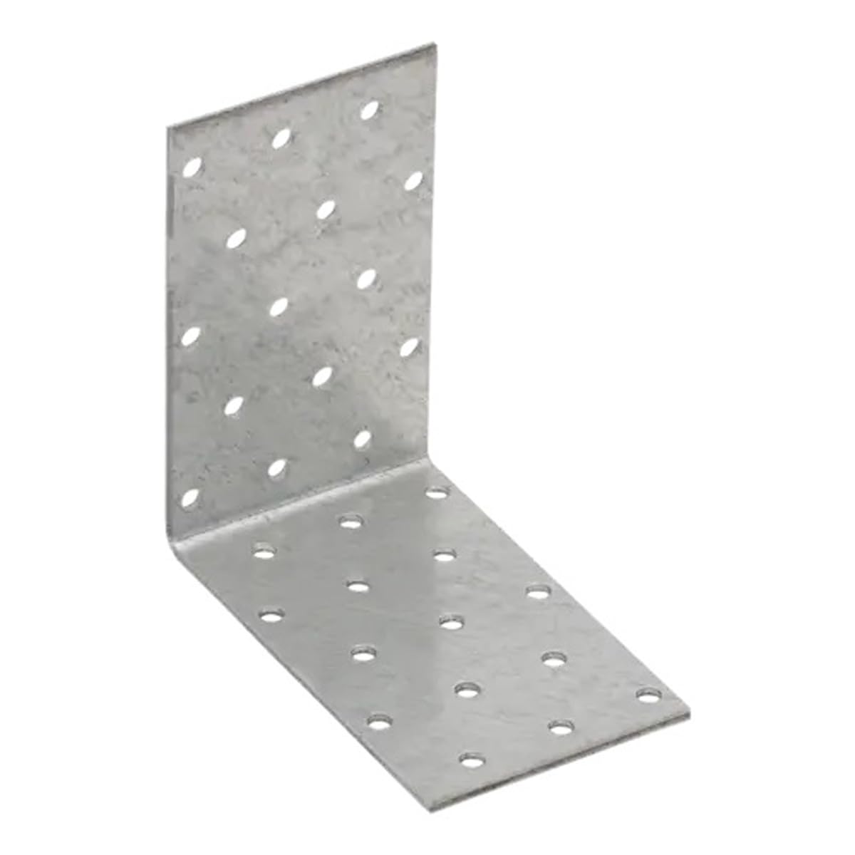 100mm x 100mm x 60mm Galvanised Perforated Angle Plate Bracket Connector for Wood 2mm Thick Steel Corner Bracket Metal L Plate Heavy Duty KM11 (Pack of 1) L07-08ABC