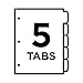Avery Durable Plastic 5 Tab Corner Lock Write & Erase Dividers for 3 Ring Binders, Pocket, Works with Sheet Protectors, Multicolor (16183)