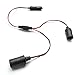 Besteek 12V 15A 2-Way Car Cigarette Lighter Splitter, 12 Volt 16AWG Cigarette Lighter Extension Cord
