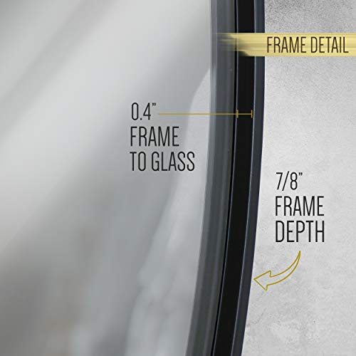 HBCY Creations Round Mirror, Black 24 inch Wall Mirror for Entryway