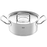 Fissler Original-Profi Collection 2.7 Quart Stainless Steel Rondeau with Metal Lid, All Stovetops Including Induction, CookStar Base, Oven Safe to 450&deg;F