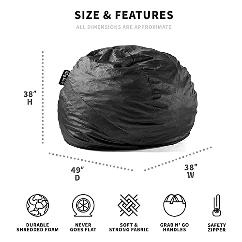 Big Joe Fuf Large Foam Filled Bean Bag Chair with Removable Cover