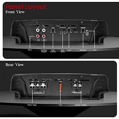 Lanzar Amplifier Car Audio, Amplifier Monoblock, 1 Channel, 3,000 Watt