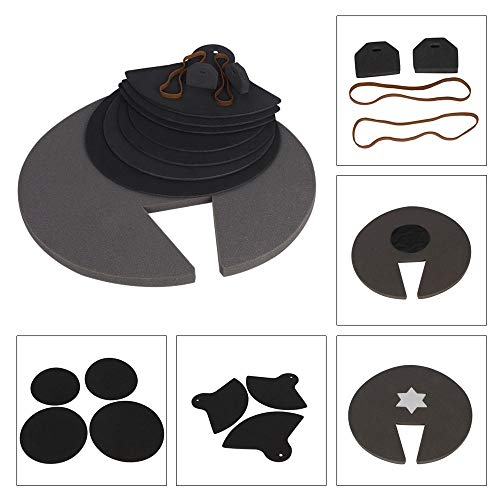 REFURBISHHOUSE 8-Piece Drum Set Silencer Practice Pads Mute with Cymbal Mutes Percussion Instruments Parts & Accessories