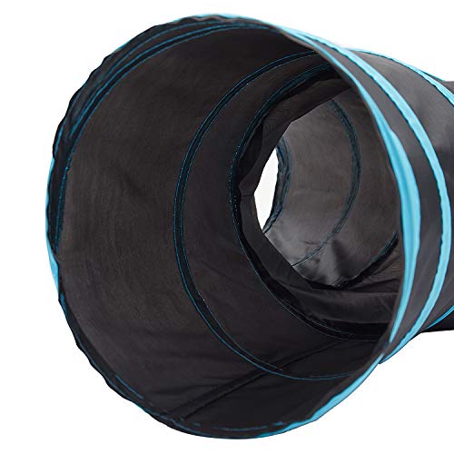 Love's cabin Cat Tunnel Tube, Collapsible 3 Way Pet Tunnel - Cat Play Tent Interactive Toy Maze Cat House Bed with Balls for Cat Puppy Kitten Rabbit