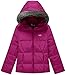 Wantdo Girl's Lightweight Down Jacket with Faux Fur Collar Hooded Puffer Winter Coat